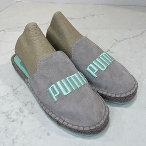 Puma Fenty x Rihanna Drizzle Bay Espadrille Slip On Slide Shoes SZ 8.5 Gray Teal